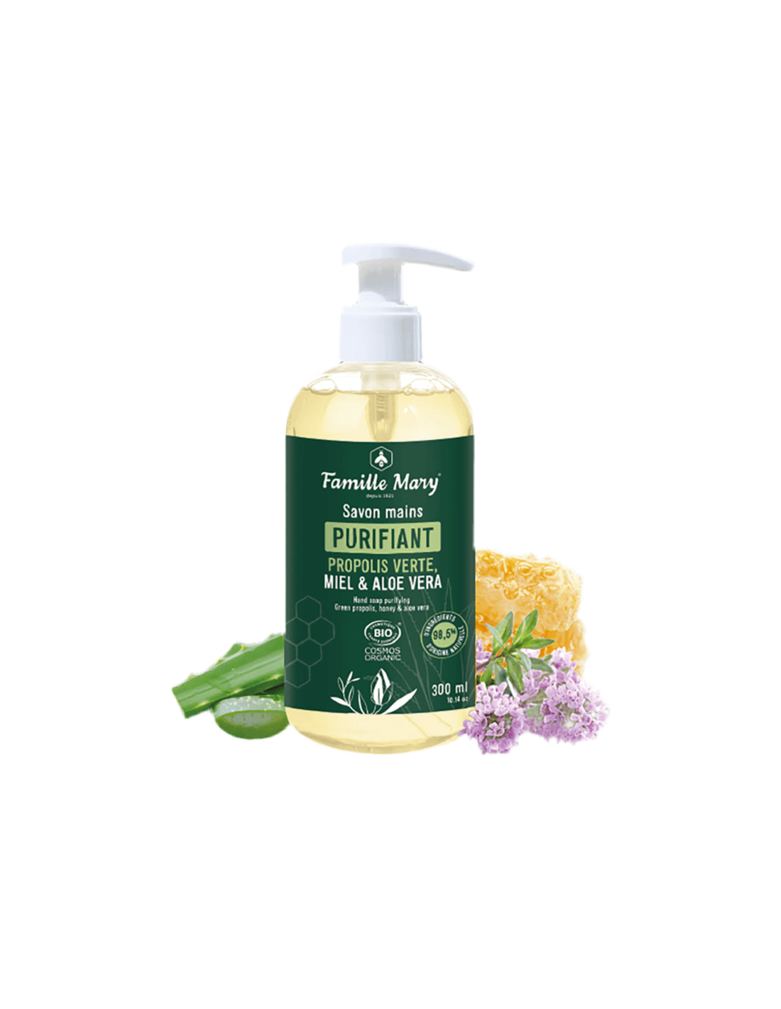 Savon à main liquide avec propolis vert, miel et aloe vera, 300 ml