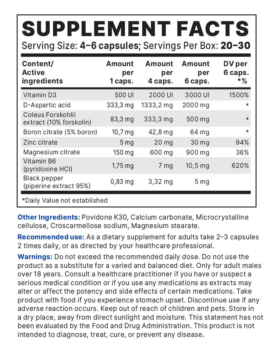 Booster Testo - 120 capsules