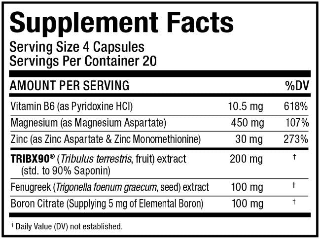 TestOfx Sport | avec Tribx90 + Fenugreek - 80 capsules