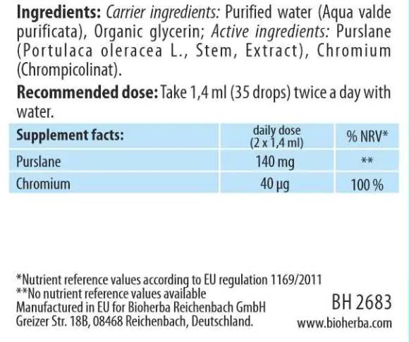 Teinture Portulaca oleracea (Purslane) - 100 ml