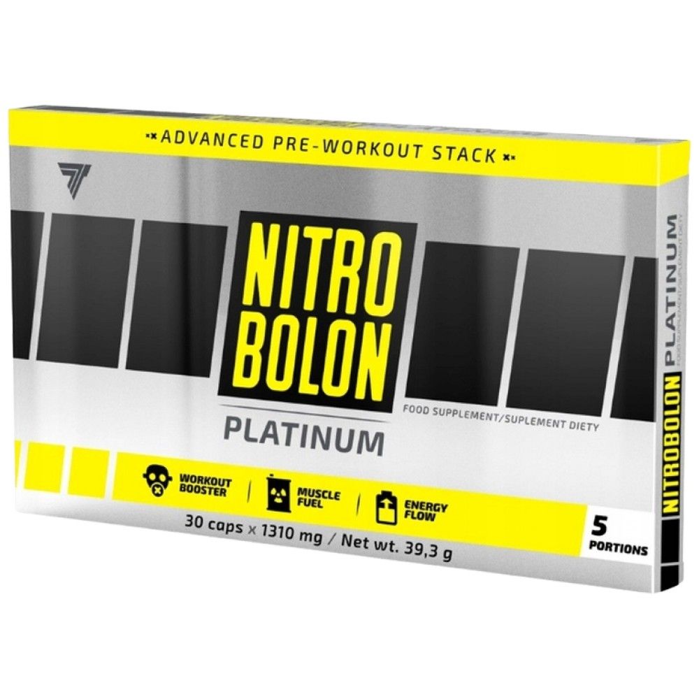 Nitrobolon Platinum Caps | Formule avant l'entraînement complète - 30 capsules