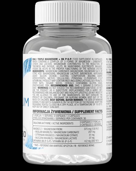 Triple magnésium + B6 P-5-P 90 Capsules