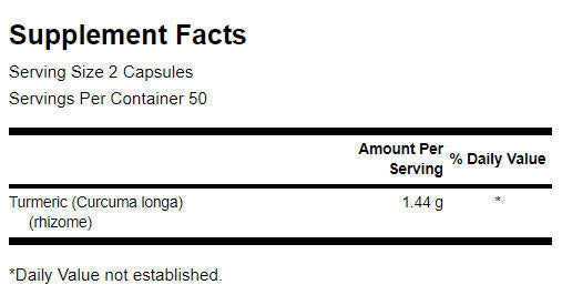 Curcuma 720 mg - 100 capsules