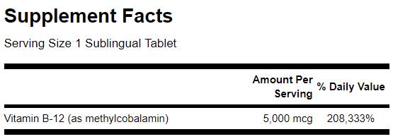 Ultra vitamine B-12 Absorption élevée 60 comprimés