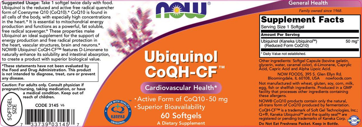Ubiquinol Coqh-CF ™ - 60 capsules de gel