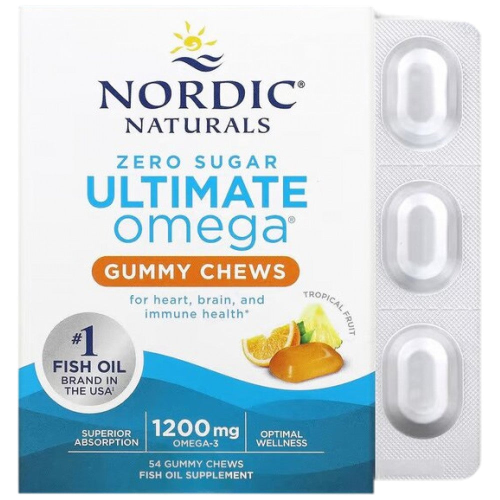 Ultime oméga Gummy Chews 1200 mg - 54 gummies