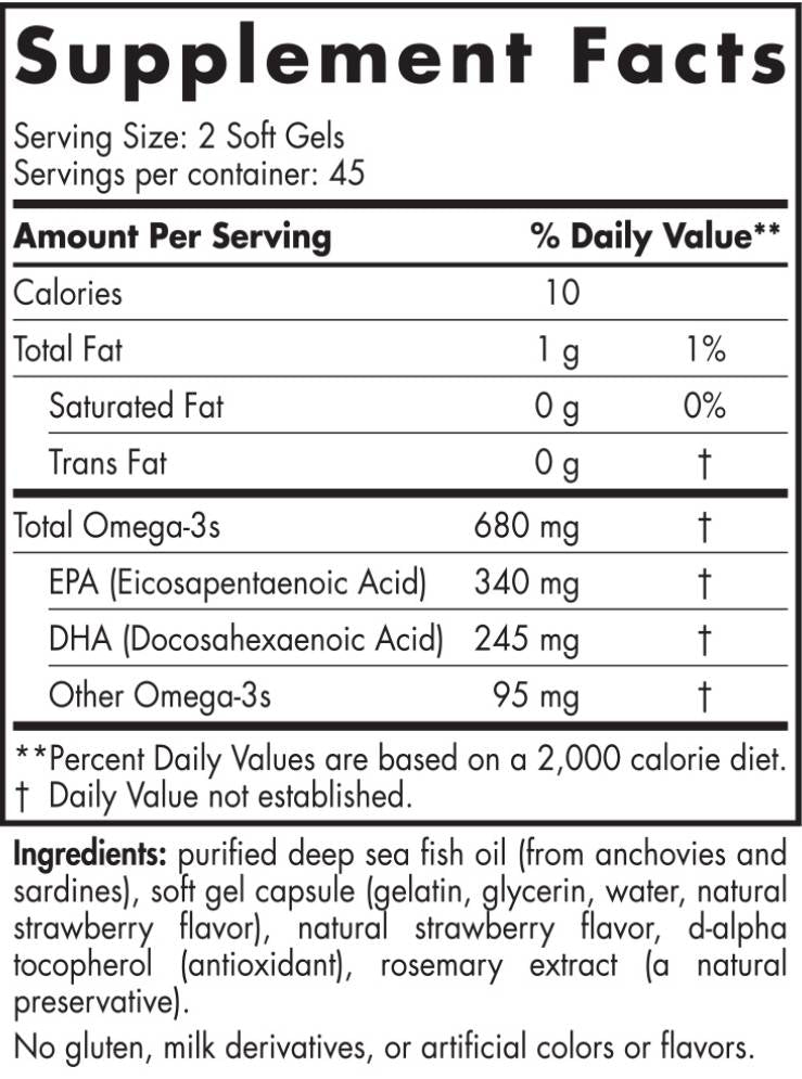 Ultime Omega Junior 680 mg - 90 capsules de gel
