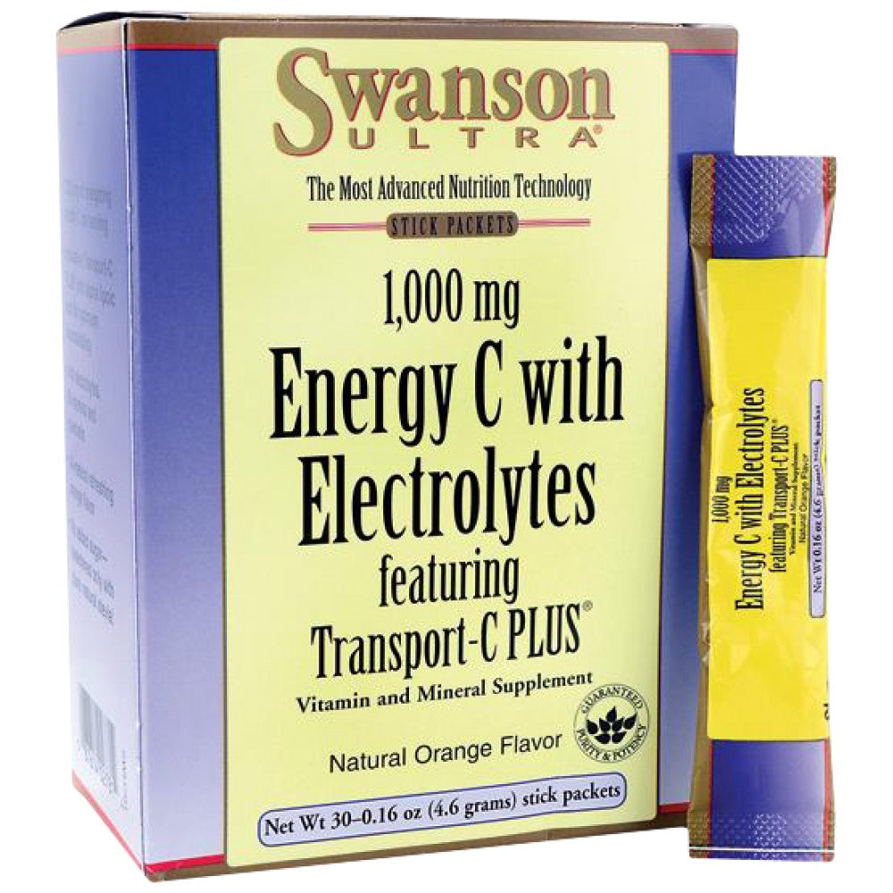 Ultra 1 000 mg d'énergie C avec électrolytes 30 paquets