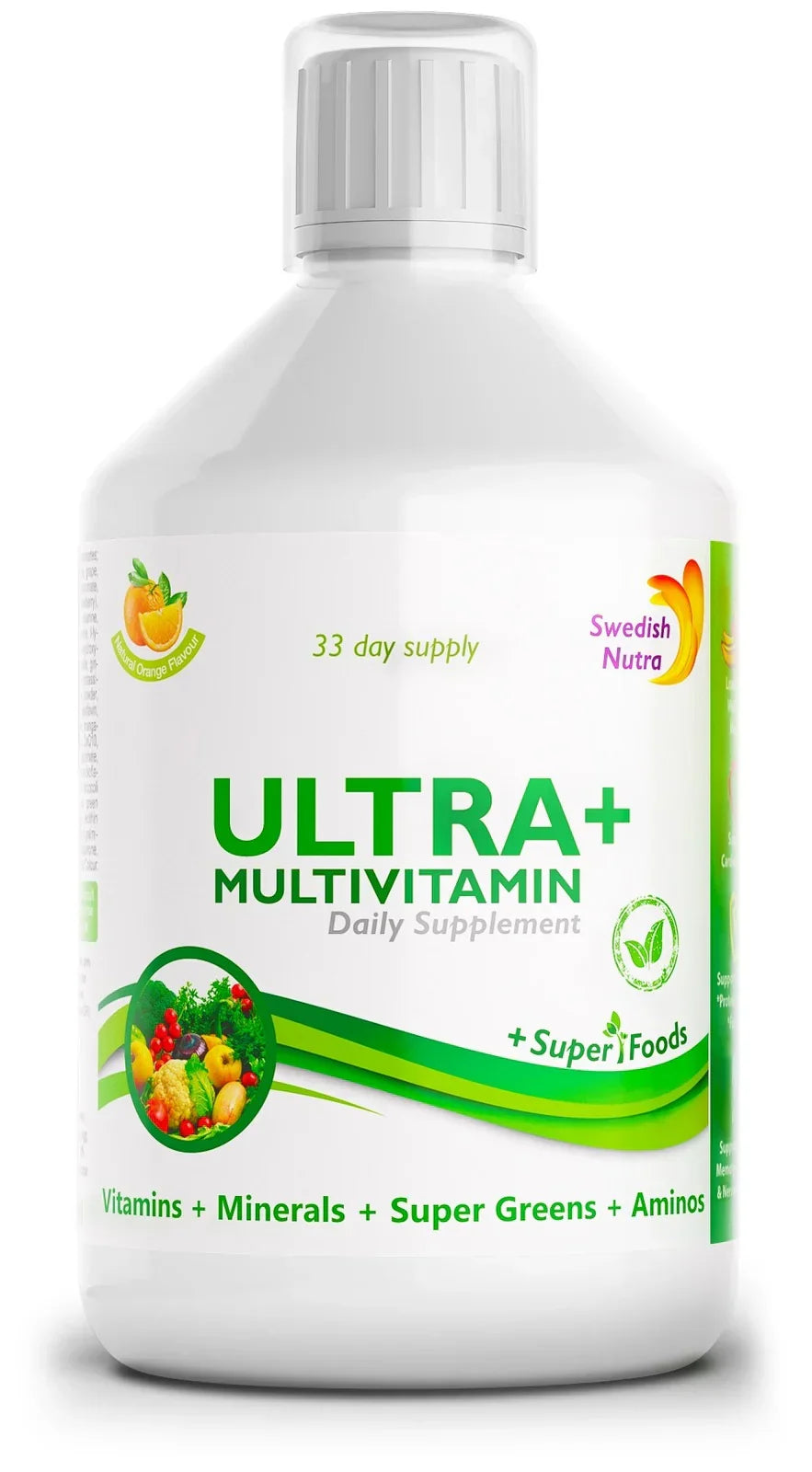 Ultra + - vitamines + minéraux + mélange vert + collagène/500 ml /