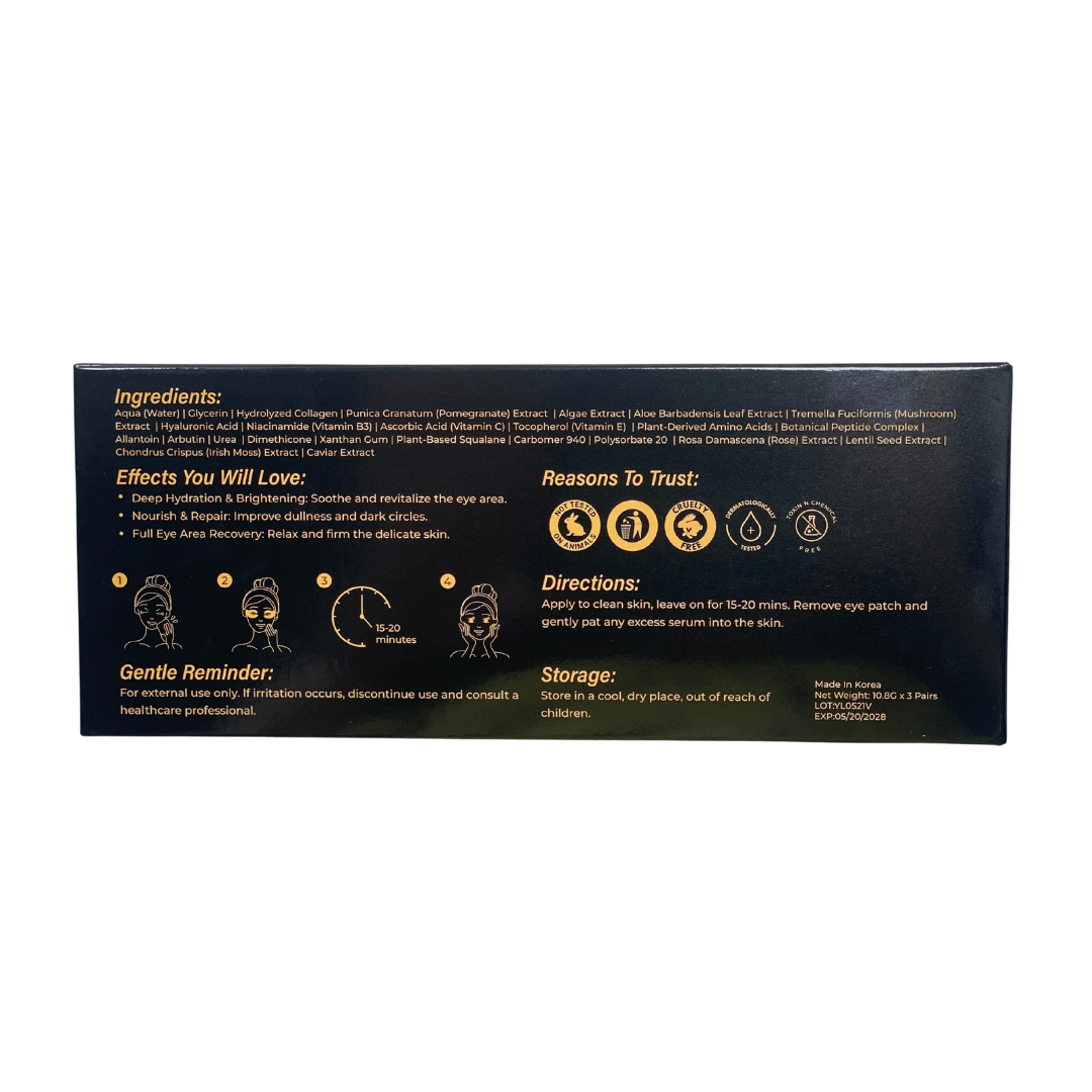 Caviar Polypeptide Essence Patch - Collagène intensif et soins d'hydratation (3 PC)