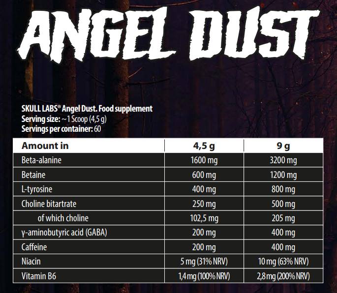 Angel Dust Pre-Workout/Next-Gen Energizer - 270 grammes