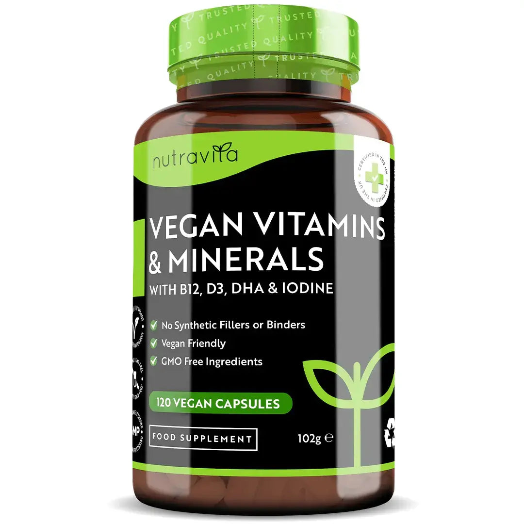Multivitamines essentielles végétaliennes/120 capsules, 120 jours/ <tc>Nutravita</tc>