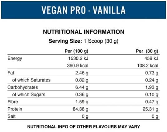 Vegan-Pro - mélange de protéines à base de plantes - 450 grammes