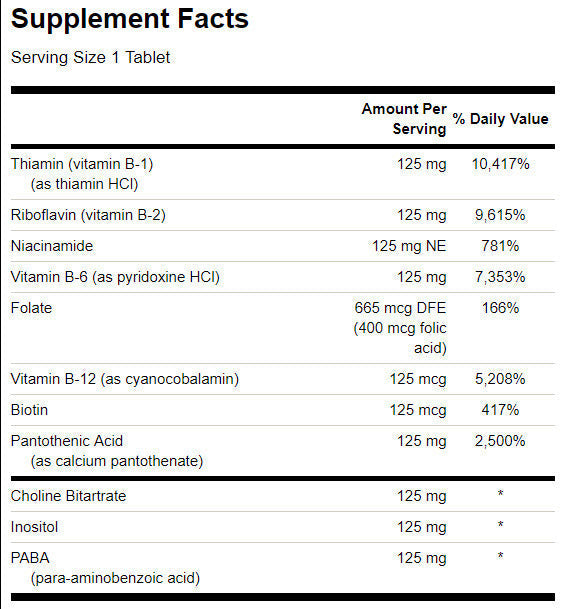 Tabs complexes/100 de la vitamine B-125. - 0