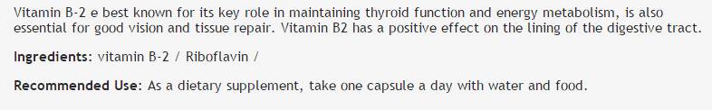 Vitamine B-2 16 mg - 100 capsules