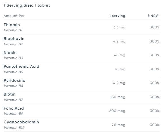 Complexe de vitamine B - 120 comprimés