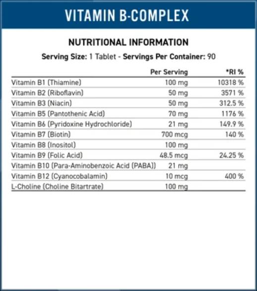 Vitamine-B Complexe Vitalité - 90 comprimés