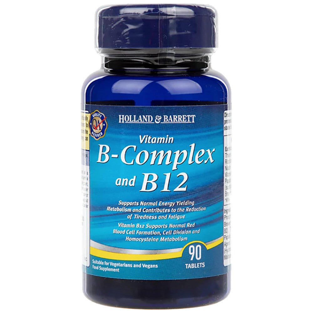 Complexe de vitamine B-complexe et b12 90 comprimés