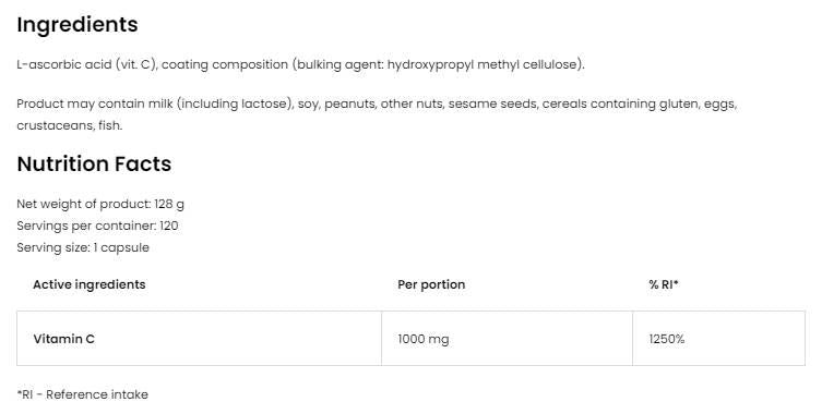 Vitamine C 1000 mg - 90 comprimés