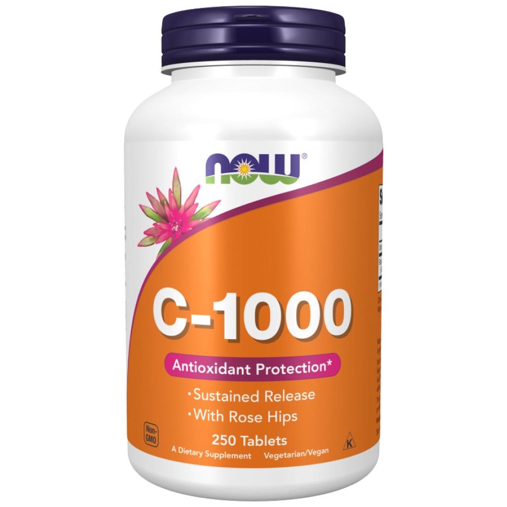 Vitamine C-1000 avec hanches roses/libération prolongée - 250 comprimés