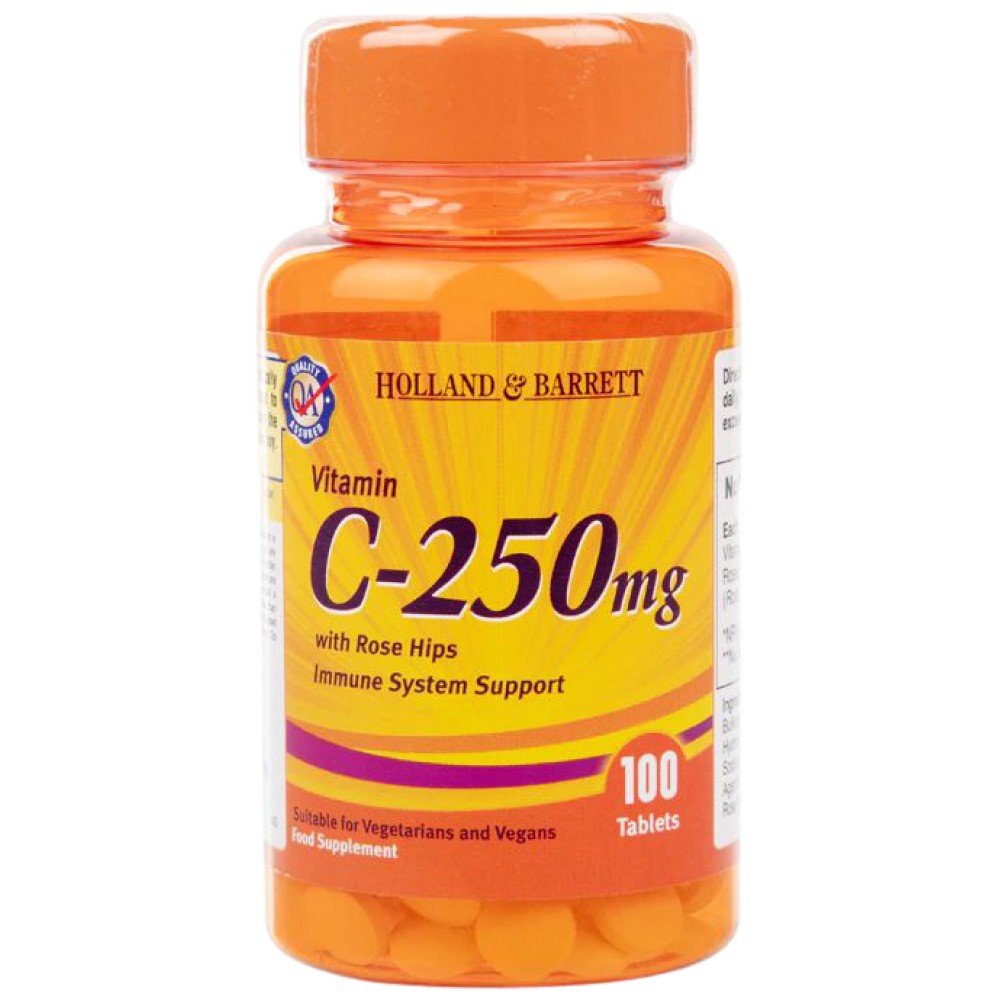 Vitamine C 250 mg | avec des hanches de rose - 100 comprimés