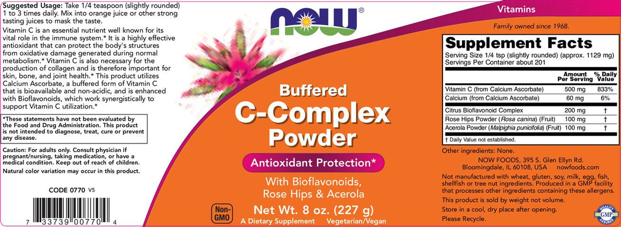 Pouile de complexe de vitamine C - 227 grammes