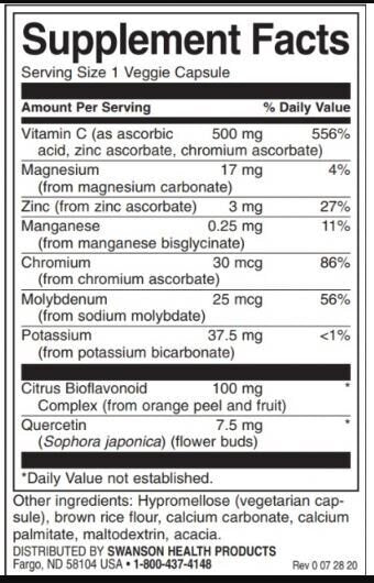 Complexe de vitamine C avec des bioflavonoïdes - 60 capsules