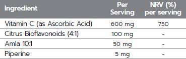 Vitamine C Plus | avec bioflavonoïdes d'agrumes, poivre noir et Amla - 60 comprimés