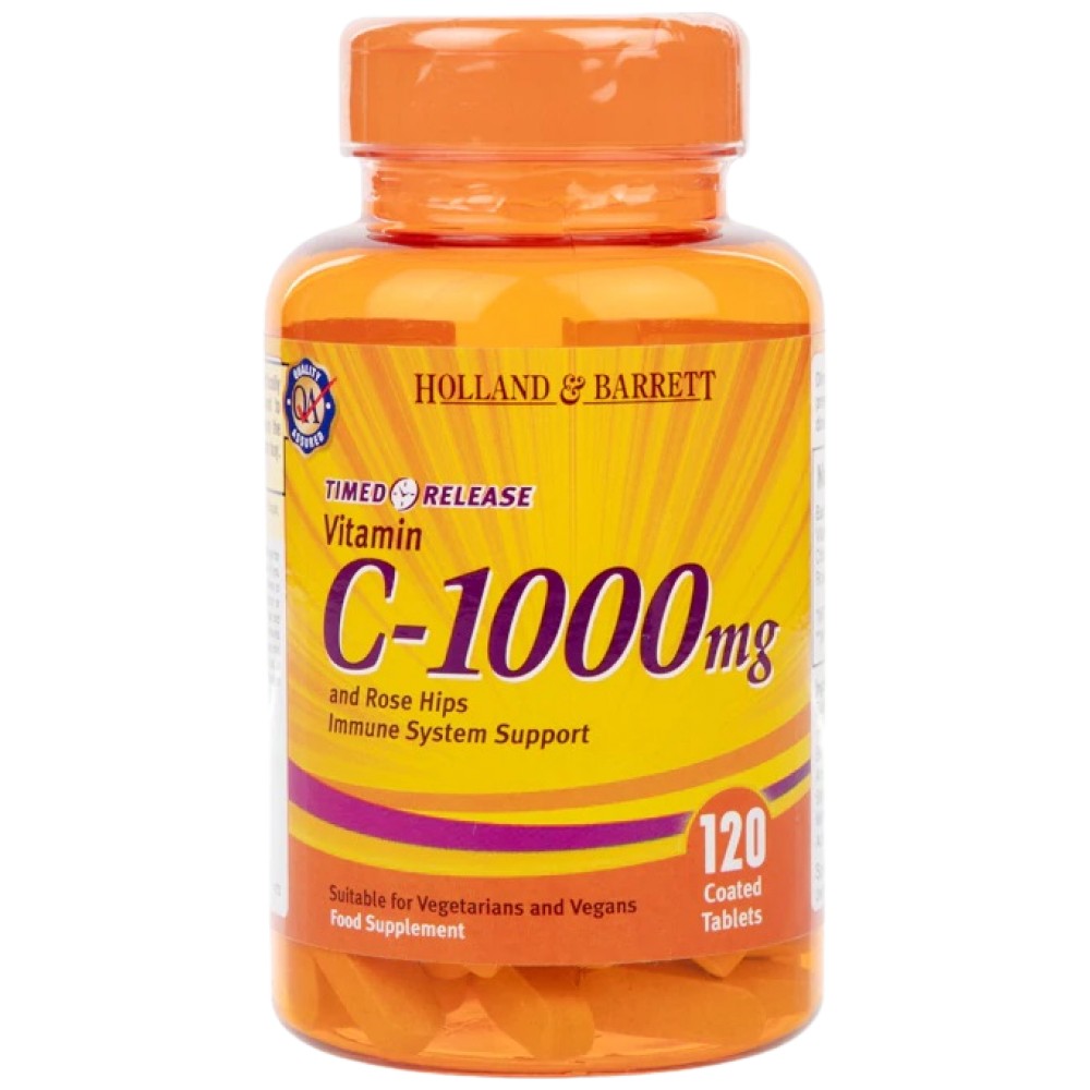 VITAMINE C TIMÉE COMMANDE 1000 mg | Avec des hanches de rose - 120 comprimés