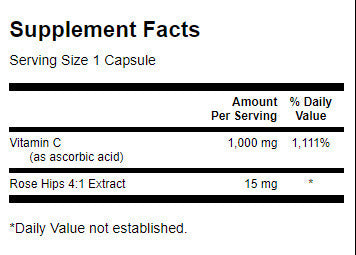Vitamine C avec des hanches de rose 1000 mg - 250 capsules