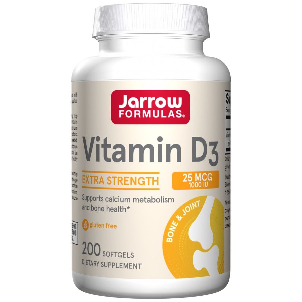 Vitamine D3 1000 UI - 200 capsules de gel