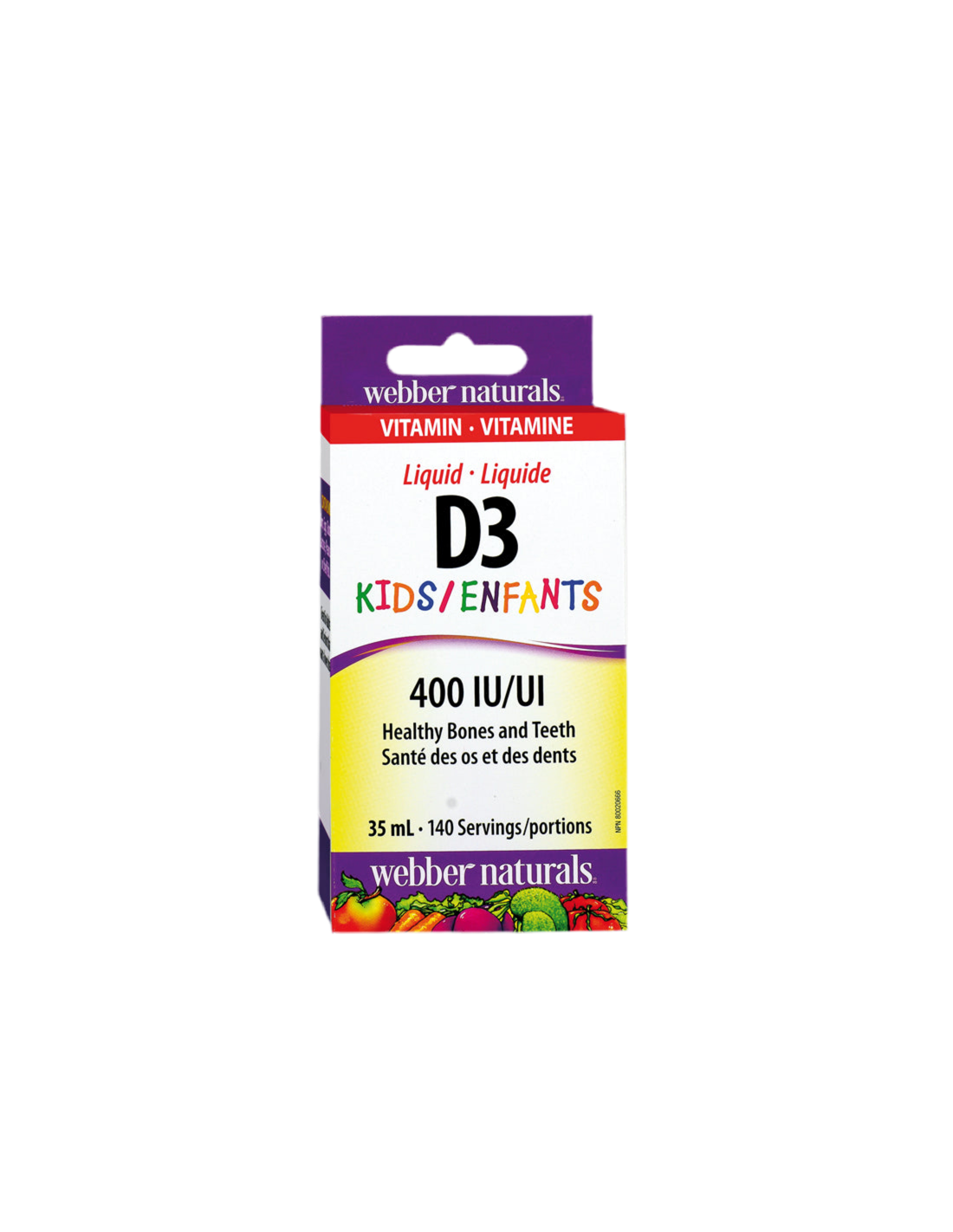 Vitamine D3 enfants/vitamine D3 pour enfants 400 UI x 35 ml/140 doses