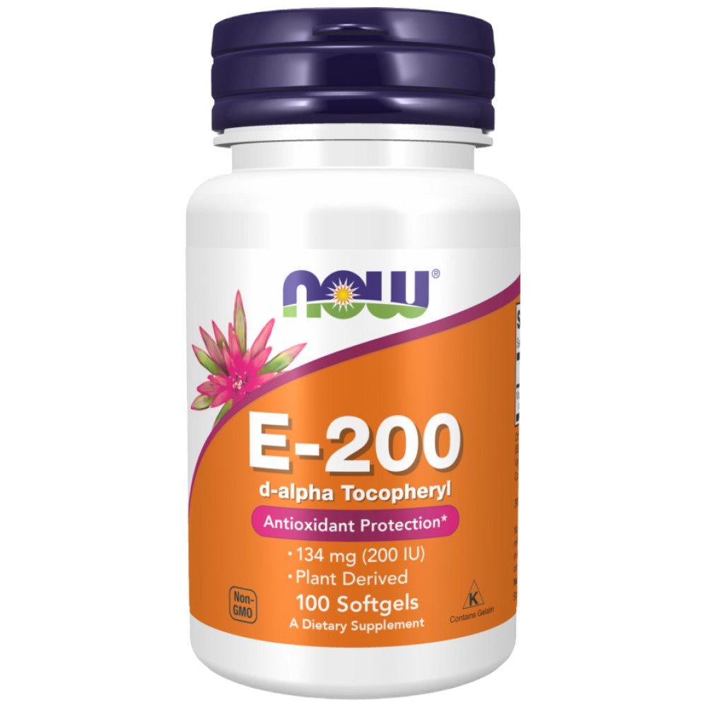 Vitamine E-200 IU D-alpha Tocophérols - 100 capsules de gel