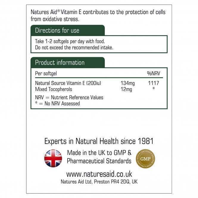 Vitamine E (vitamine E) 200IU 60 capsules natures