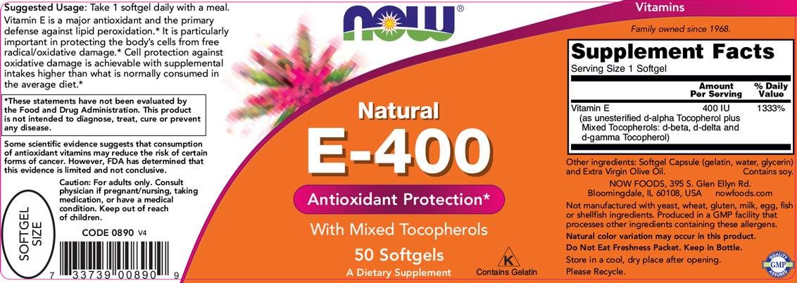 Vitamine E-400 UI MT - 100 capsules de gel