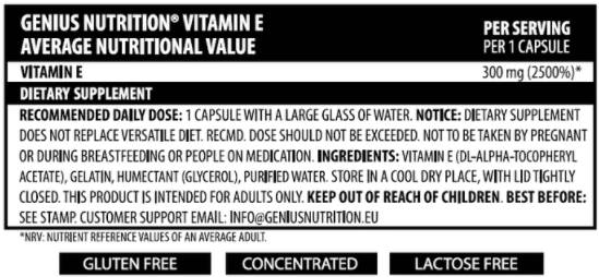 Vitamine E - 60 capsules