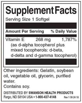 Vitamine E mixte 400 UI - 100 capsules de gel
