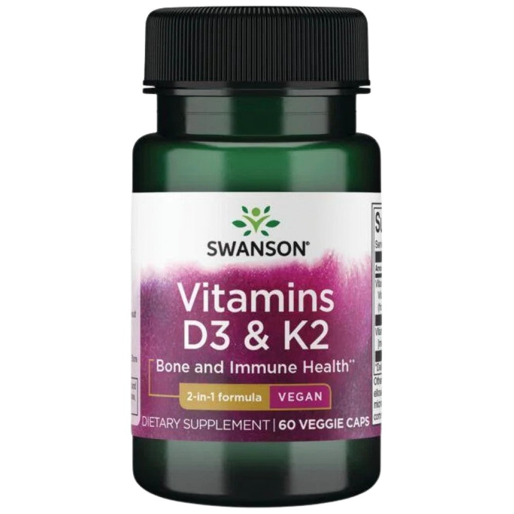 Vitamines D3 et K2 60 capsules