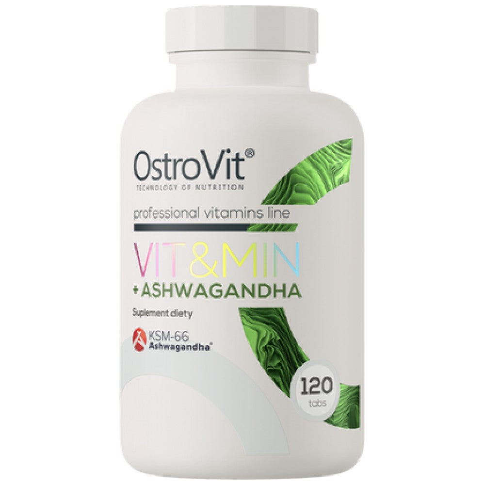 Vitandmin + Ashwagandha | Formule multivitaminique + comprimés KSM-66® 120