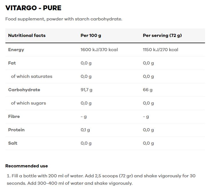 <tc>VITARGO</tc> Pur - 2000 grammes