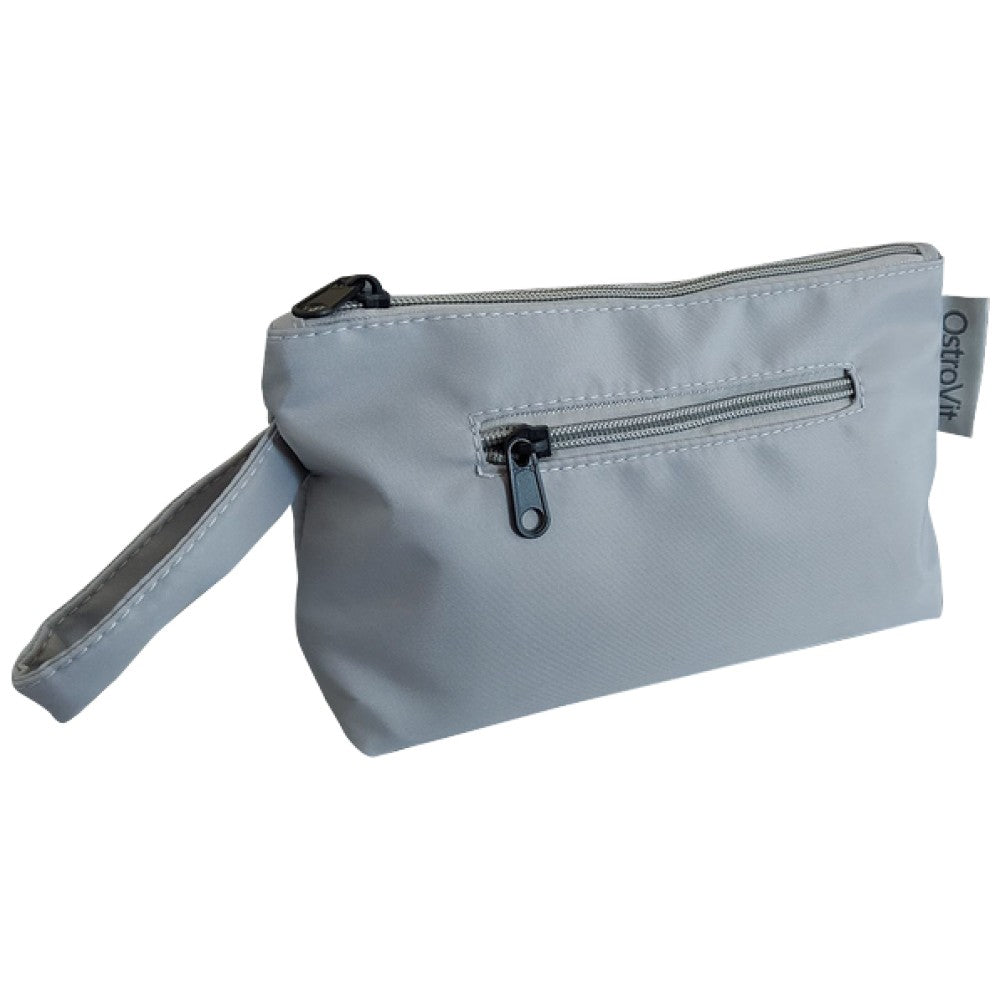Sac de maquillage imperméable | Sac de toilette imperméable - Gris 25 x 12 cm