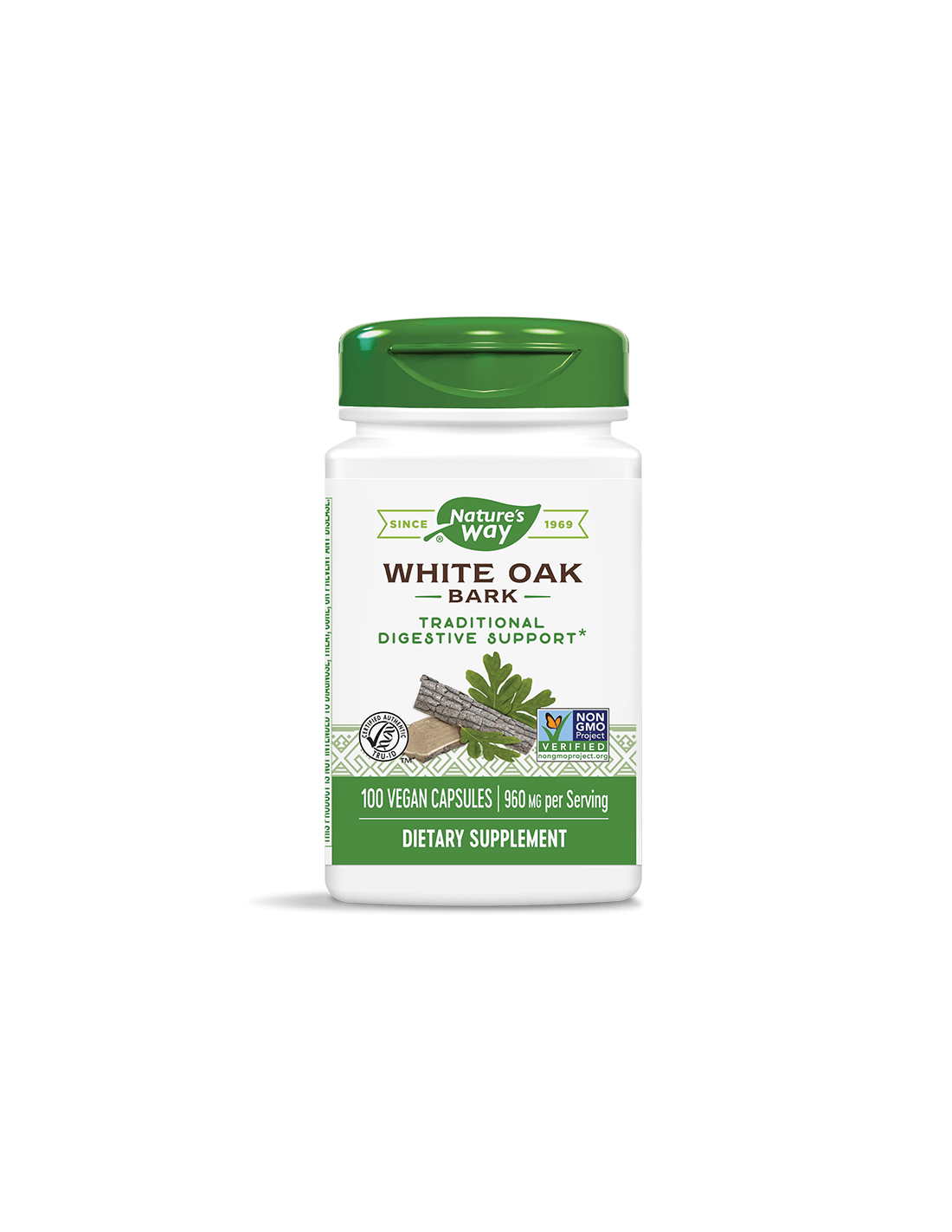 Écorce de chêne blanc 480 mg x 100 capsules Nature's Way