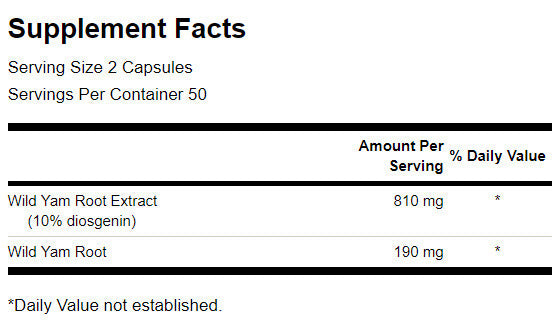 Racine d'igname sauvage 405 mg - 100 capsules