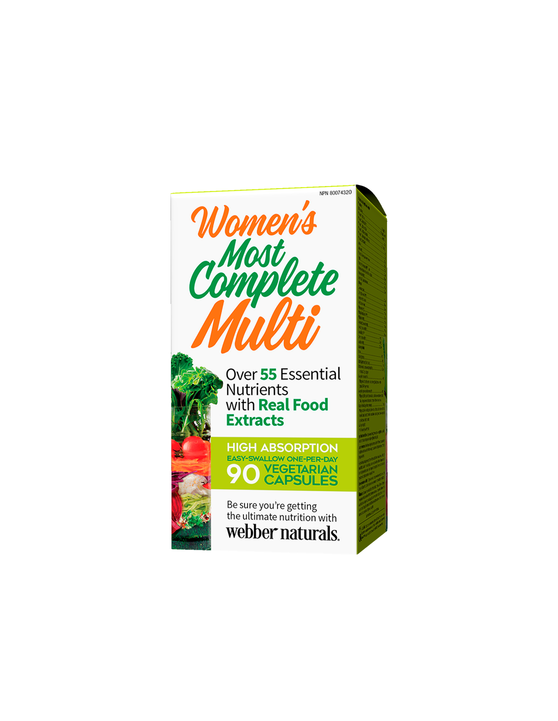 Multivitamines pour femmes - Le multivitamine le plus complet pour femmes, 90 capsules V <tc>Webber Naturals</tc>