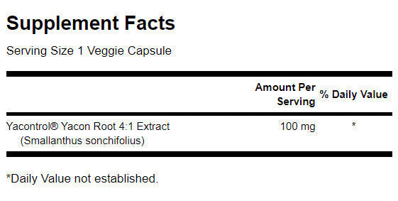 Yacontrol Yacon Root Extract 4: 1 100 mg - 90 capsules