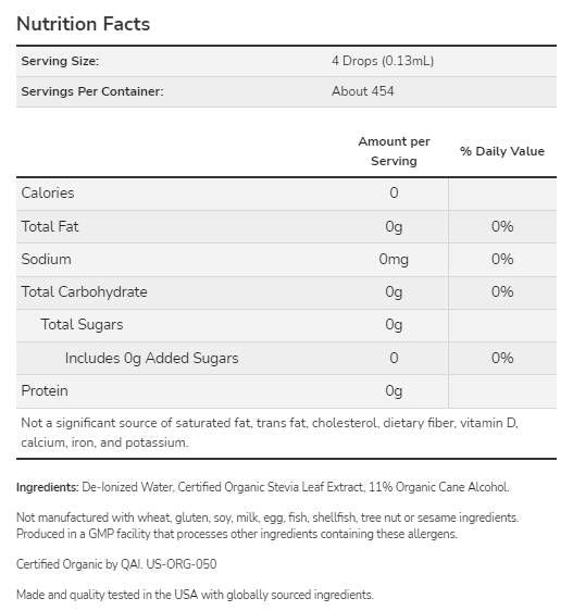 Meilleur liquide Stevia® | Organic - 237 ml