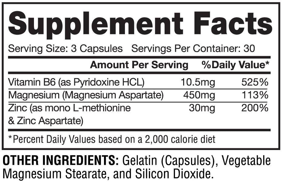 ZM-complexe/zma - 90 capsules
