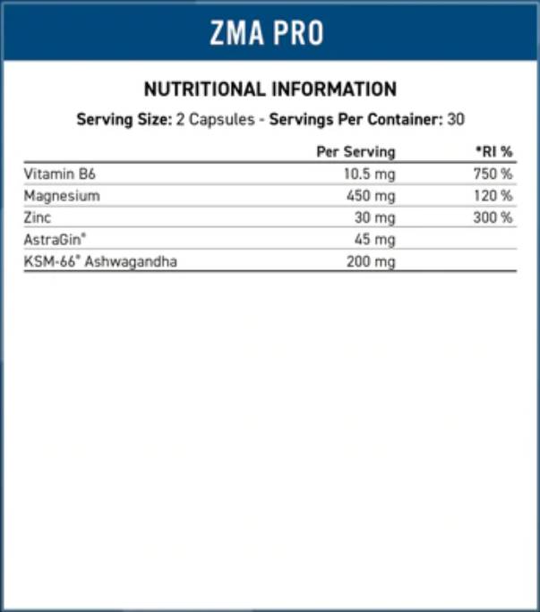 Zma-pro | avec l'extrait de l'Ashwagandha KSM-66® - 60 capsules