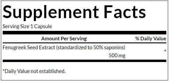 Extrait de fenugrec 500 mg - 90 capsules
