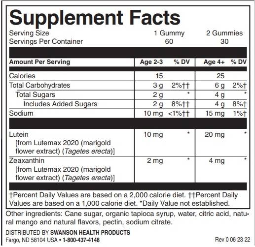 Support de vision pour enfants | Mangue - 60 comprimés à croquer